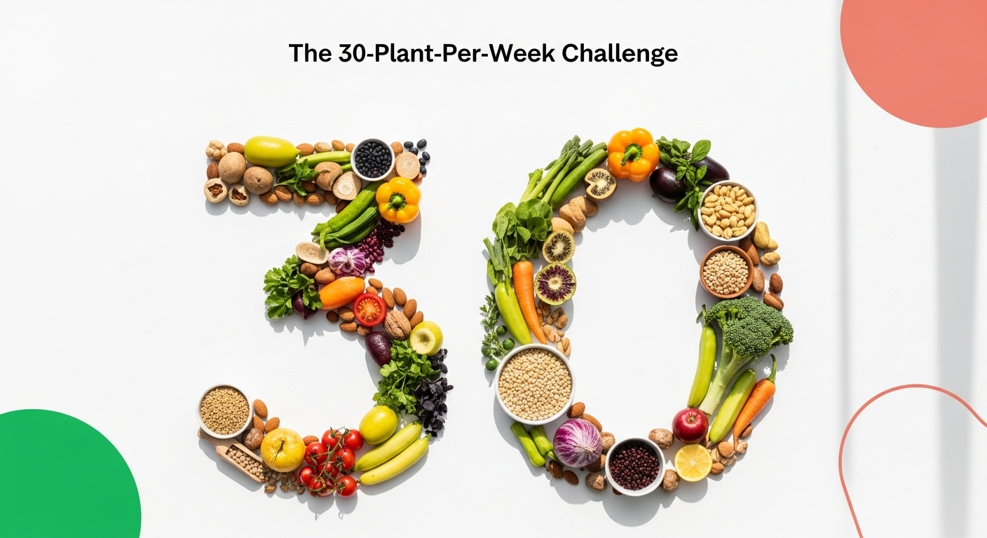 30 plants per week colorful meal plan guide