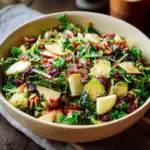 Brussels Sprout, Kale, and Apple Salad with Bacon