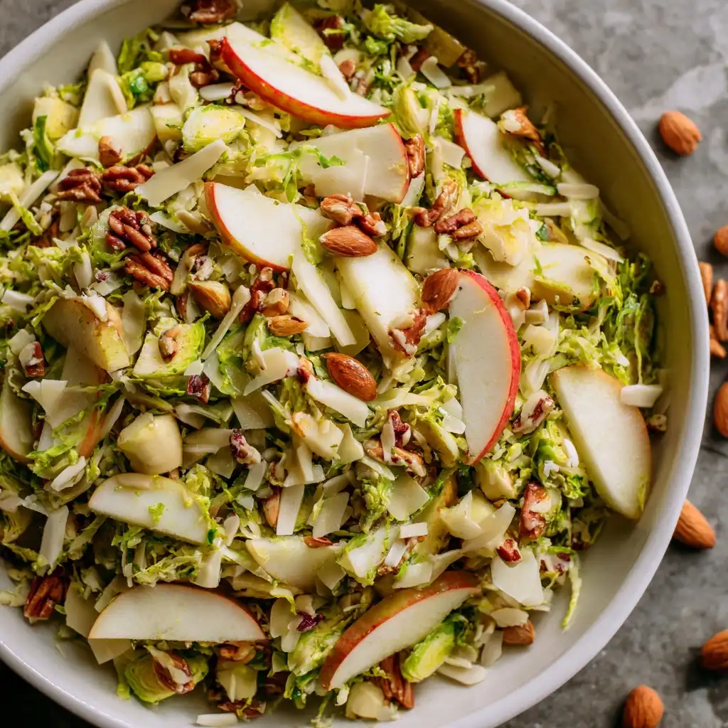 Shaved Brussels Sprout and Pear Salad