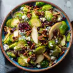 Warm Roasted Brussels Sprout Salad with Maple Balsamic