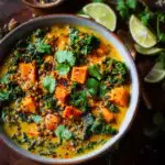 Ginger Sweet Potato Coconut Stew with Lentils