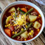 High Fiber Cowboy Soup with Ground Beef