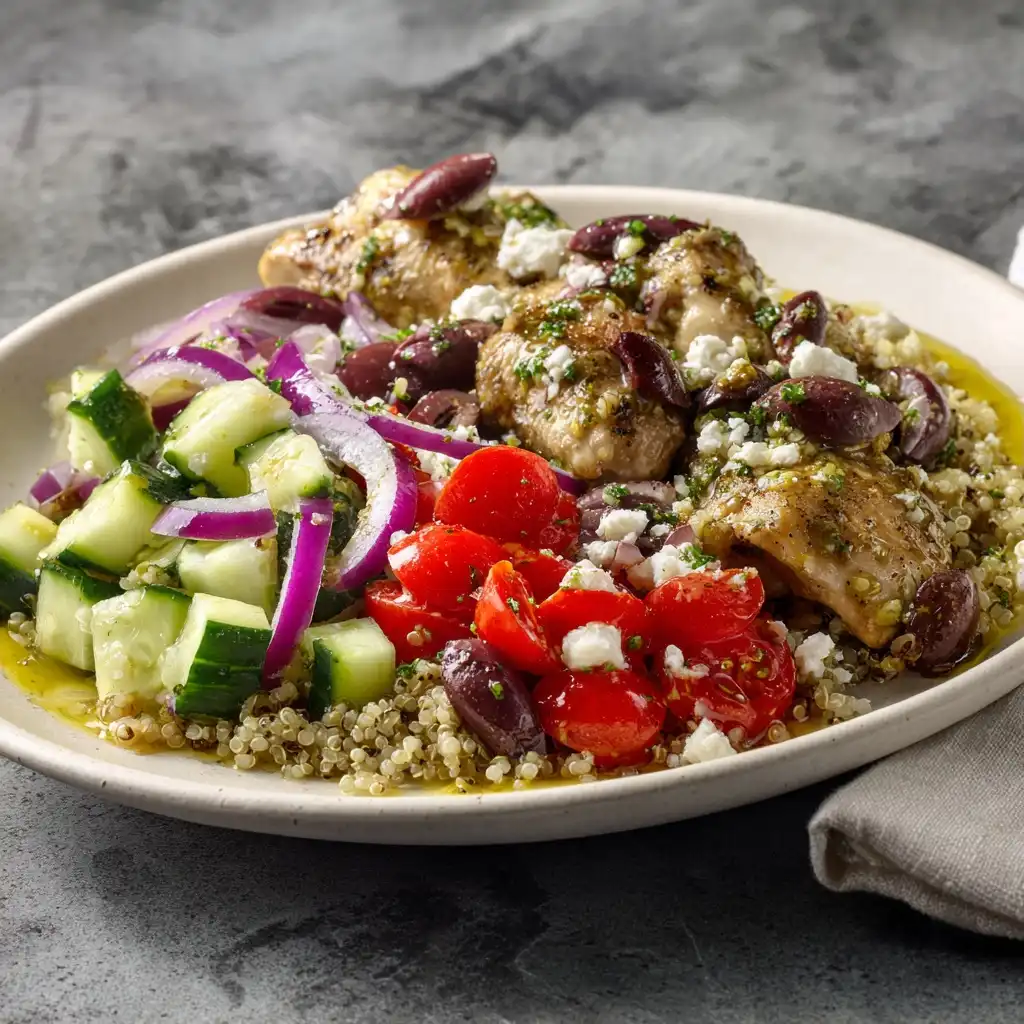 High-Protein Mediterranean Chicken Plate