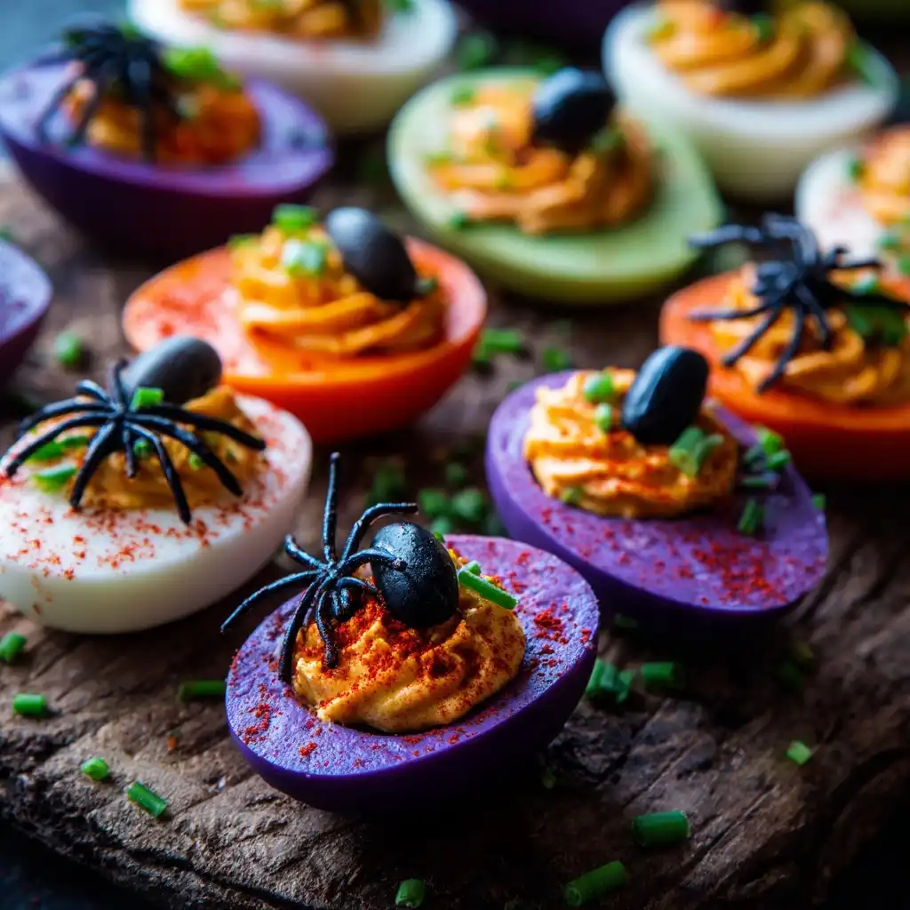 Keto Halloween Deviled Eggs