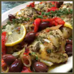 Mediterranean Crockpot Lemon Herb Chicken