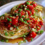 Roasted Cabbage with Tomato Salsa