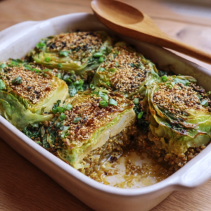 Vegan Savoy Cabbage Buckwheat Casserole