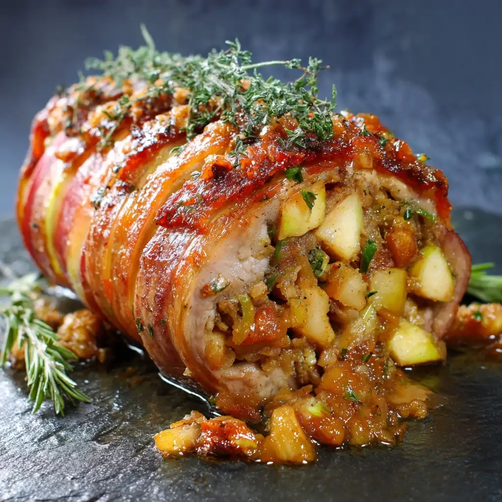 Apple Stuffed Pork Loin