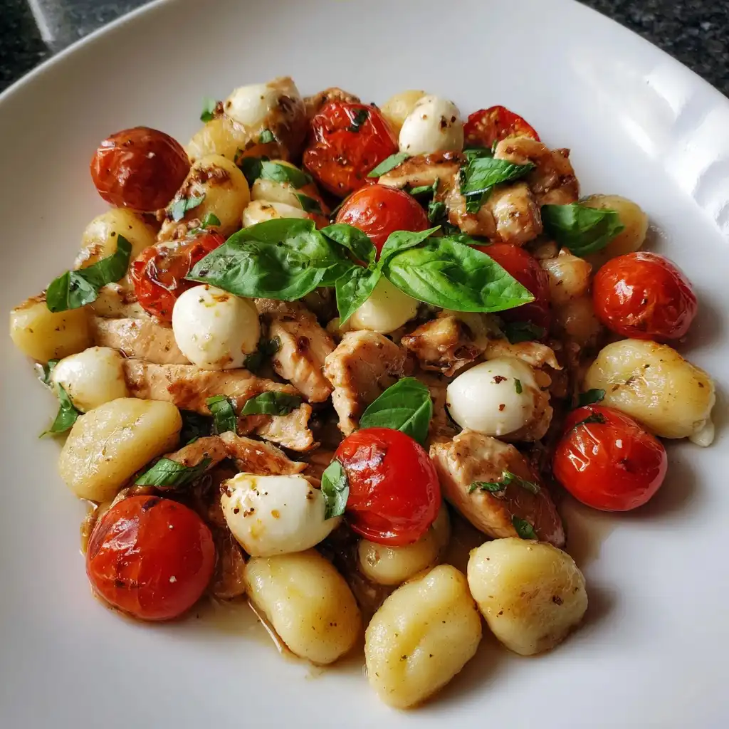 Easy Caprese Chicken Gnocchi