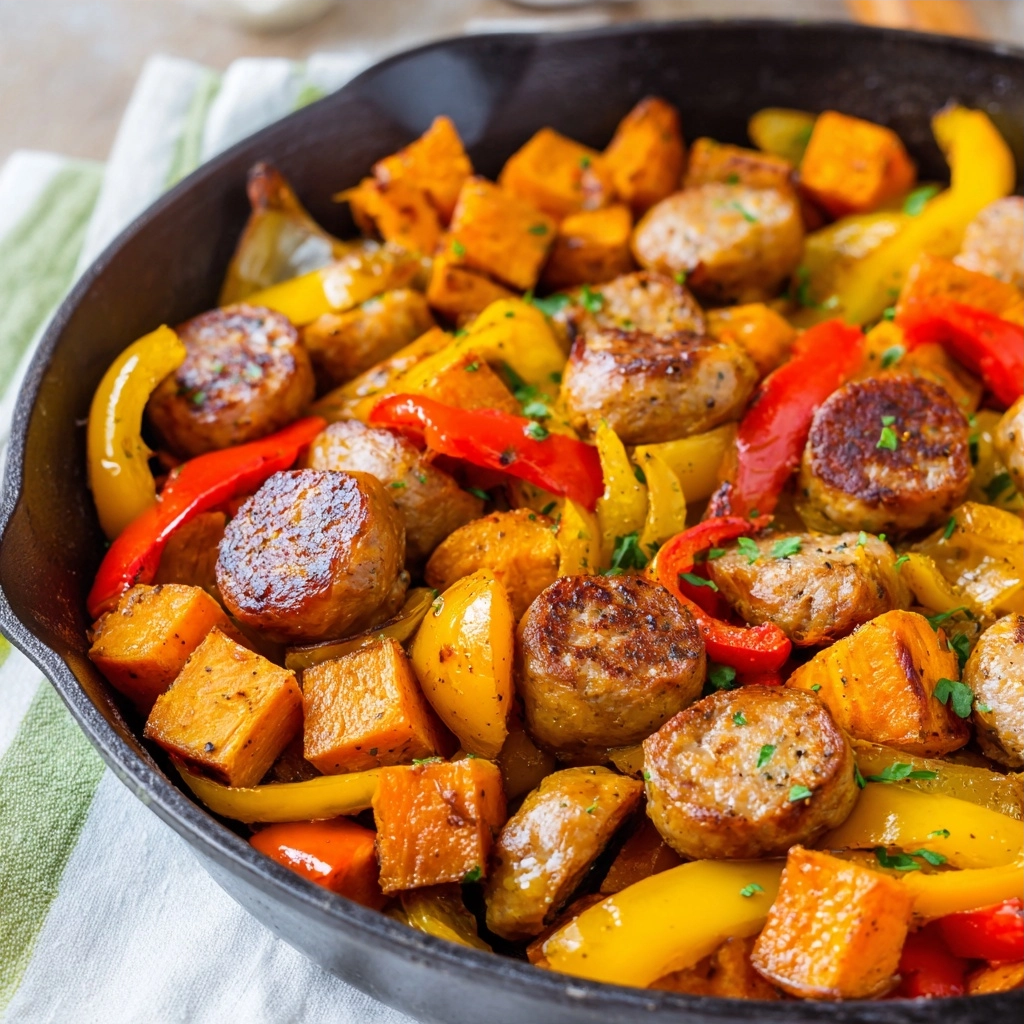 Easy Sweet Potato Sausage Skillet