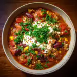 Healthy Turkey Chili: Mediterranean Style