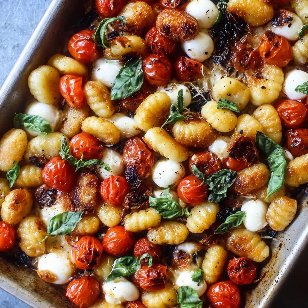 Sheet Pan Caprese Gnocchi