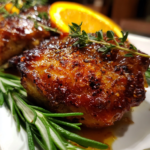 Spiced Orange Rosemary Glazed Turkey Thighs