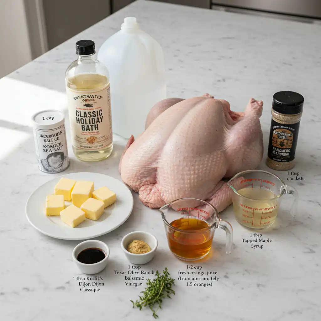 spiced-orange-rosemary-glazed-turkey-thighs-ingredients Fresh rosemary, oranges, and spices for spiced orange rosemary glazed turkey thighs.